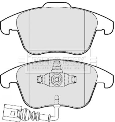 BORG & BECK Комплект тормозных колодок, дисковый тормоз BBP2049